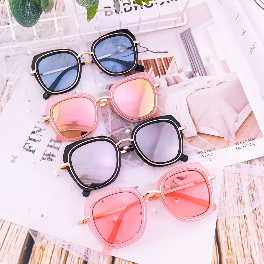 [Siêu Phẩm Kính Mát] Mắt Kính Thời Trang Hot Trend 1124 Có Viền Siêu Hot - Hazo