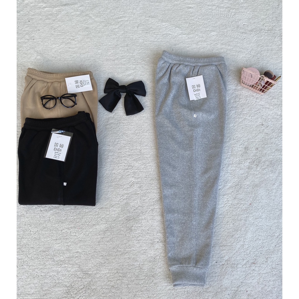 Quần Jogger nhung tăm  chất vải dày dặn, kiểu dáng thể thao