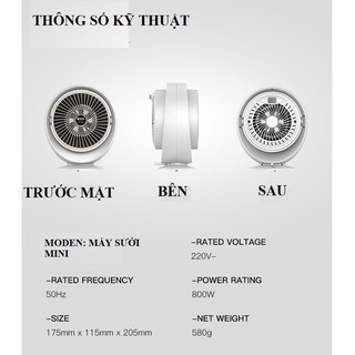 [TIẾT KIỆM ĐIỆN] Quạt Sưởi Mini- Đèn Sưởi Ấm