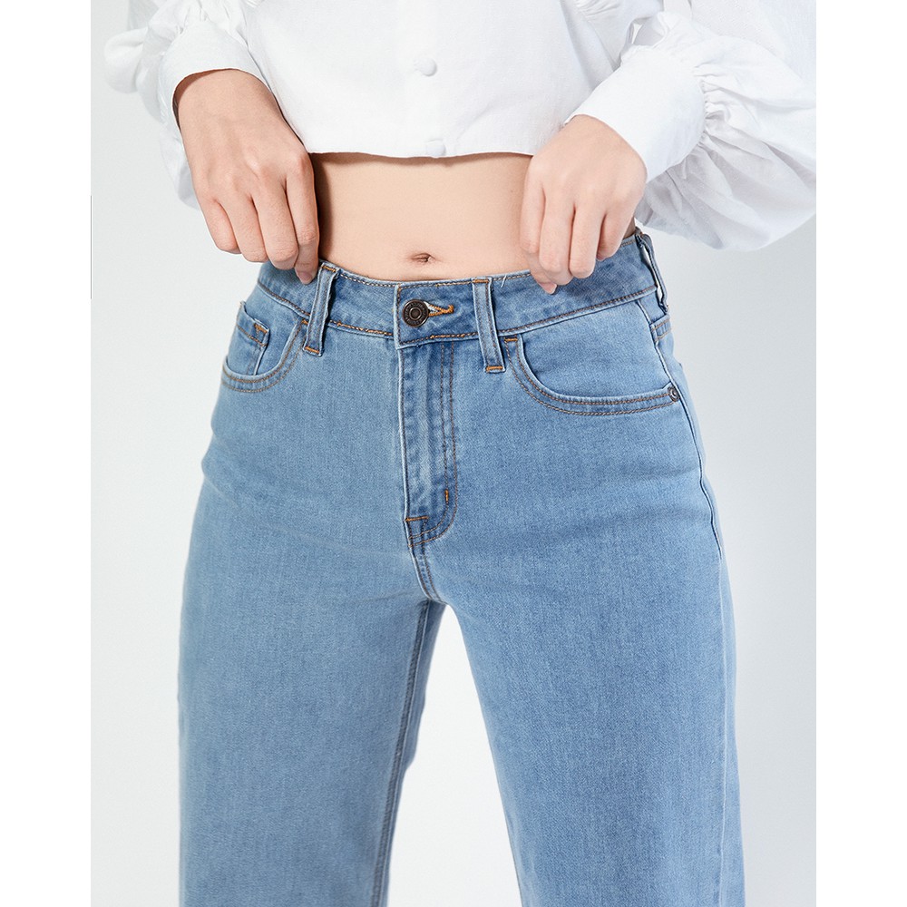 Quần jeans ống suông (Xanh trung/nhạt) - GF12