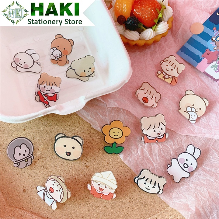 Huy hiệu cài áo balo HAKI, ghim cài áo hoạt hình cute dễ thương đáng yêu