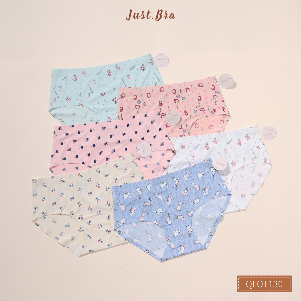 Quần lót Just Bra chất liệu su không lộ viền, họa tiết đáng yêu QLOT130 | BigBuy360 - bigbuy360.vn