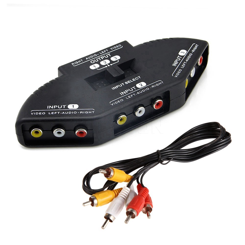 Bộ chuyển 3 cổng AV RCA thiết kế tiện lợi cho Xbox Playstation