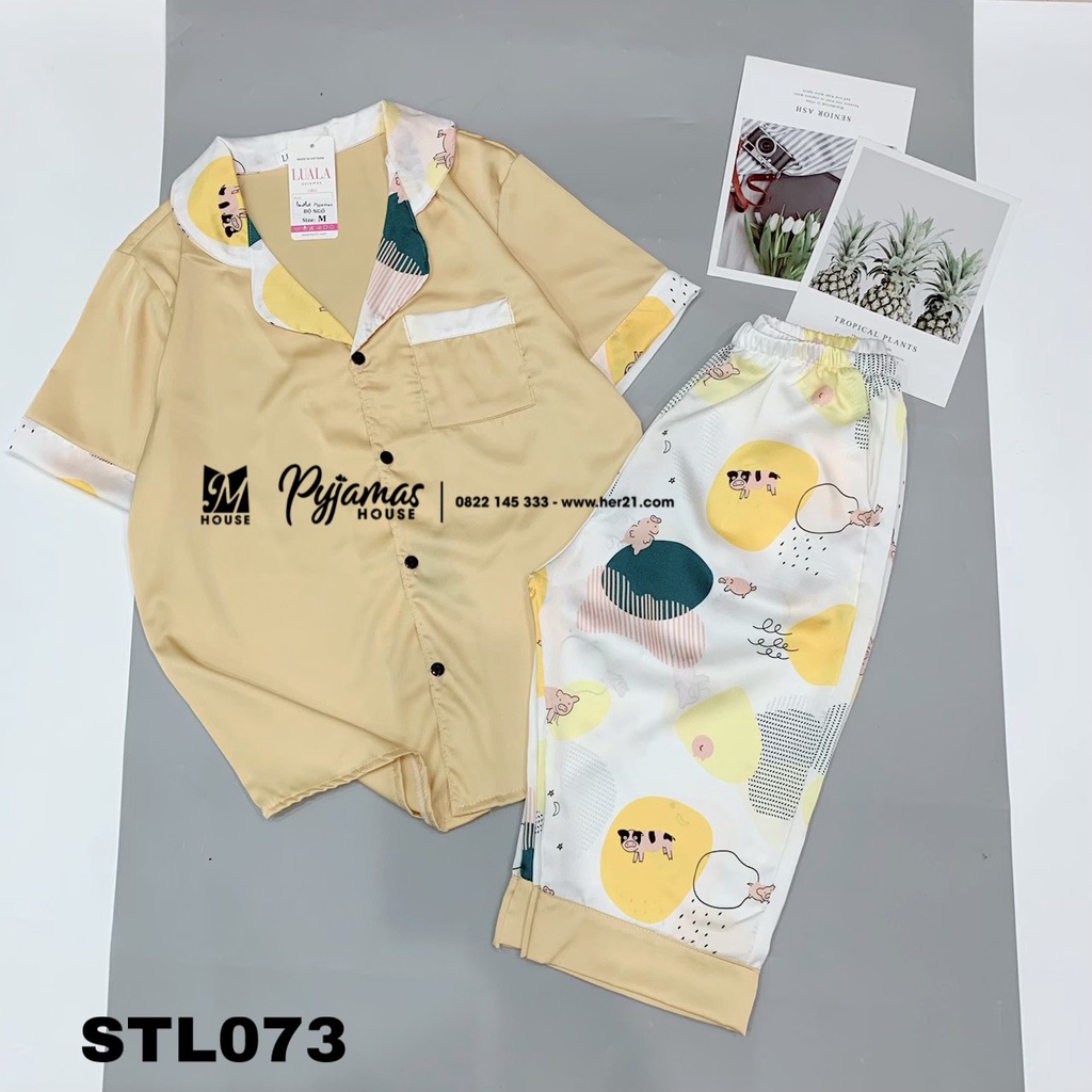 Bộ Đồ Ngủ - Đồ Mặc Nhà Satin Cộc Lửng 1 - Luala Pyjamas