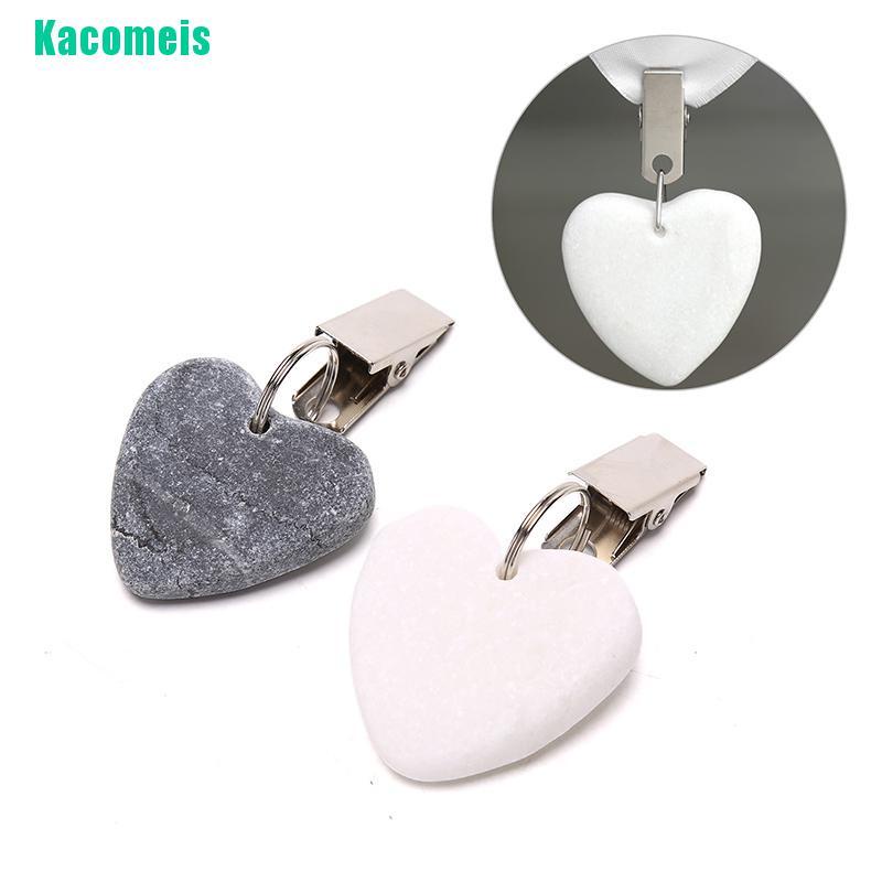 Set 4 mặt dây chuyền đá cẩm thạch chịu lực nặng kèm kẹp kim loại