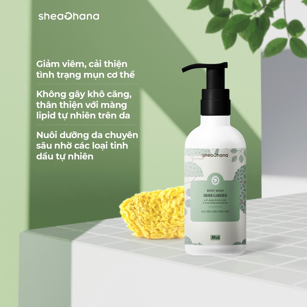 Sữa tắm tinh dầu Vườn thảo mộc SheaGhana Body Wash Herb Garden 300ml