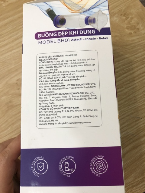 Buồng đệm babyhaler BioHealTh - Philips ( buồng xông khí dung)