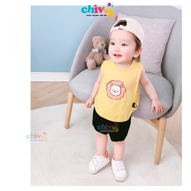 Áo ba lỗ bé trai bé gái chất cotton thiết kế hở sườn CHIVU's KID quần áo trẻ em 1 2 3 4 5 6 tuổi