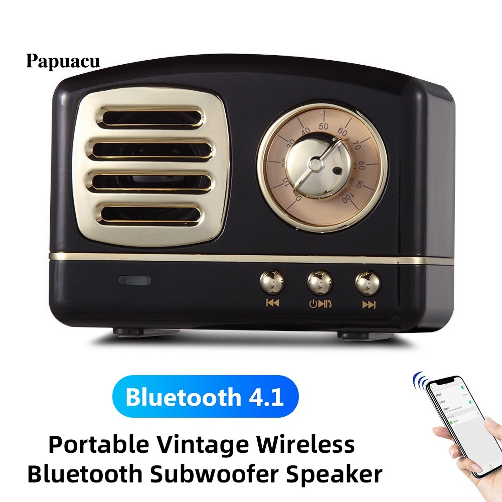 Loa Bluetooth Không Dây Nhỏ Gọn Phong Cách Vintage