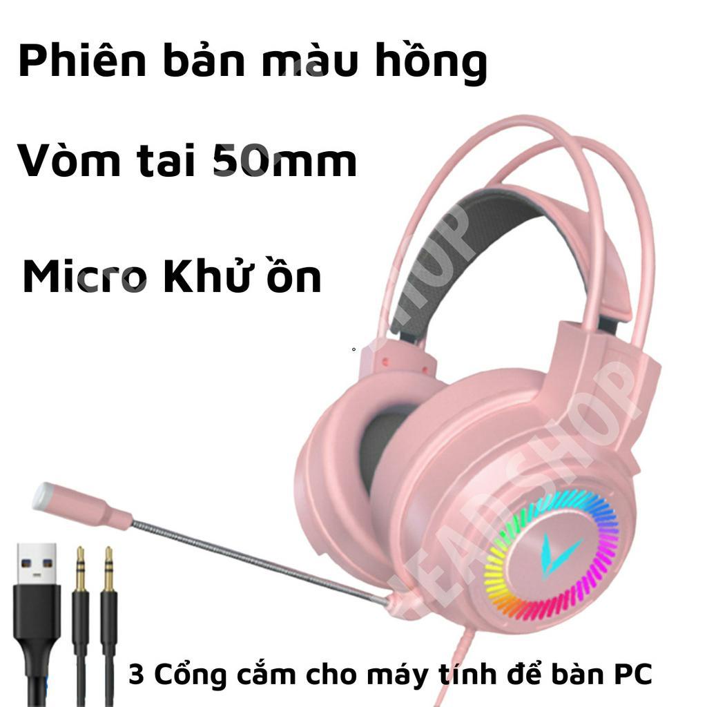 Tai nghe Gaming chụp tai có mic đèn led 7 màu cho máy tính, laptop, điện thoại âm thanh vòm G58 HeadShop