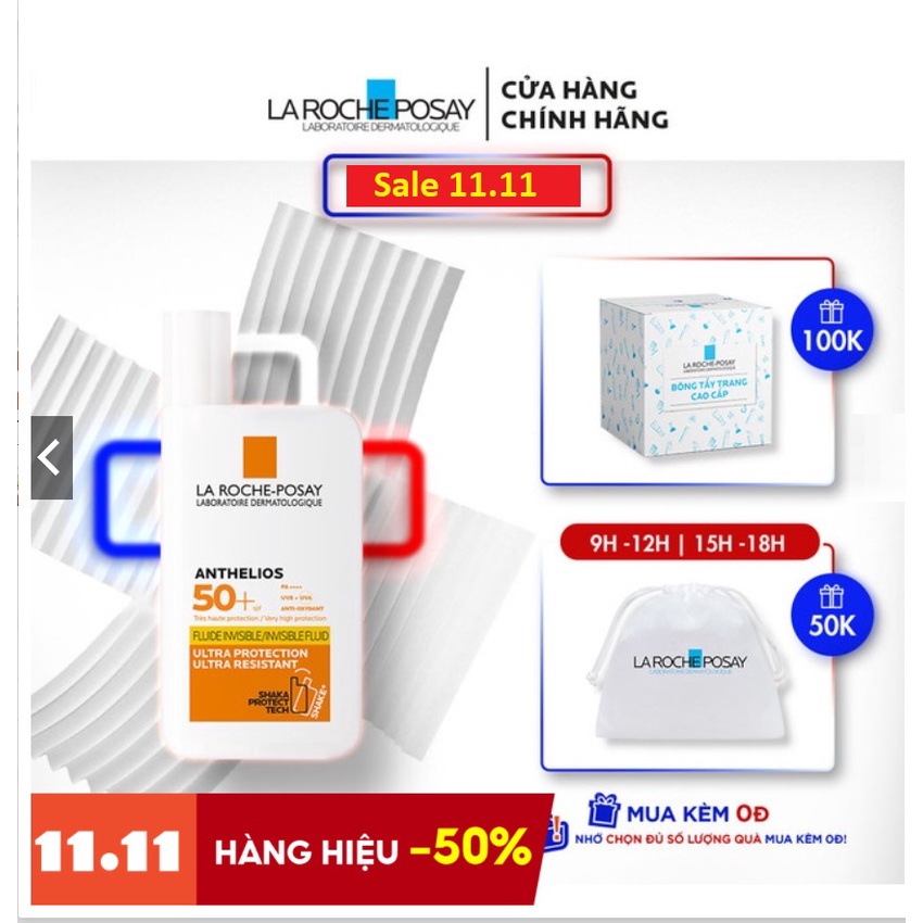 Kem Chống Nắng LA ROCHE POSAY Anthelios Shaka Fluid SPF 50+ Cho Da Nhạy Cảm chính hãng
