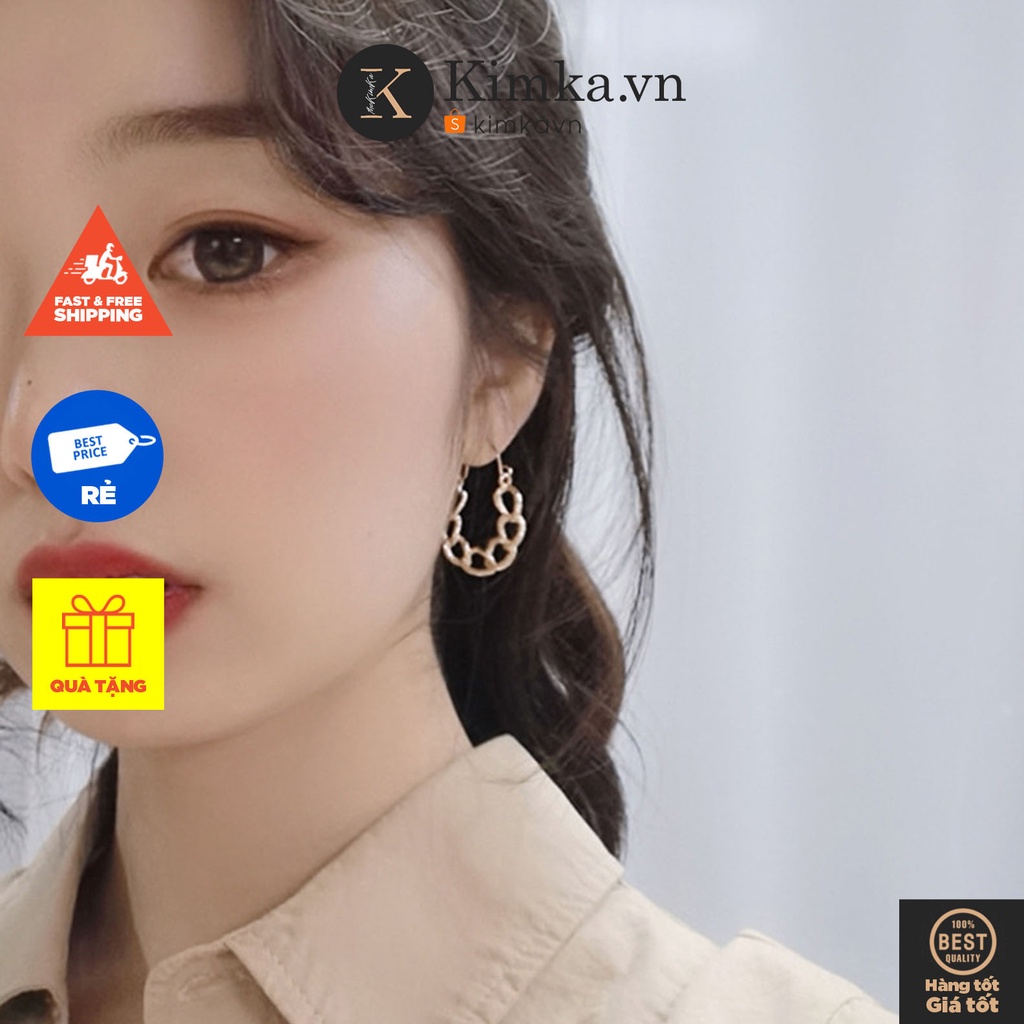 (0348) Khuyên Tai Sáng Tạo Bạc S925 Màu Vàng Tiểu Thư Nhiều Mẫu