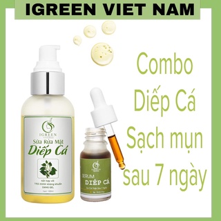 Combo toàn diện cho da hết mụn, thâm - combo diếp cá igreen