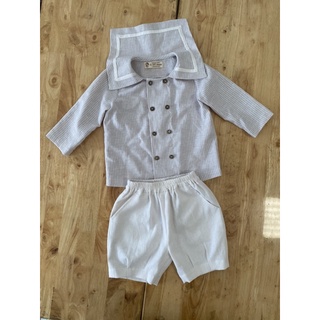 Bộ linen áo kẻ sọc