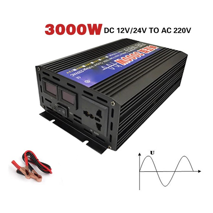 Bộ kích điện - Chuyển đổi điên 12v sang 220v 3000W Sin chuẩn