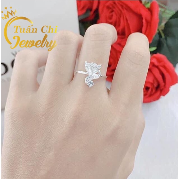 Nhẫn Nữ Hình Hồ Ly Hỗ Trợ May Mắn Tình Duyên Và Tài Lộc, Nhẫn Bạc Cao Cấp