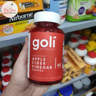 Kẹo dẻo giấm táo hỗ trợ giảm cân goli apple cider vinegar gummies 60 viên - cvi hàng mỹ