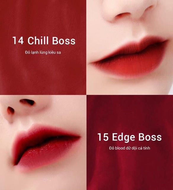 Son kem lì BBIA Velvet lip tint version 3 boss series