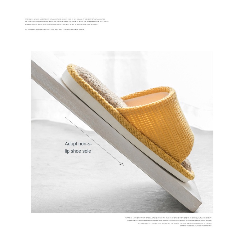 Dép Đi Trong Nhà Vải Lanh Mềm Mại Chống Trượt Thoải Mái Cho Nam Và Nữ