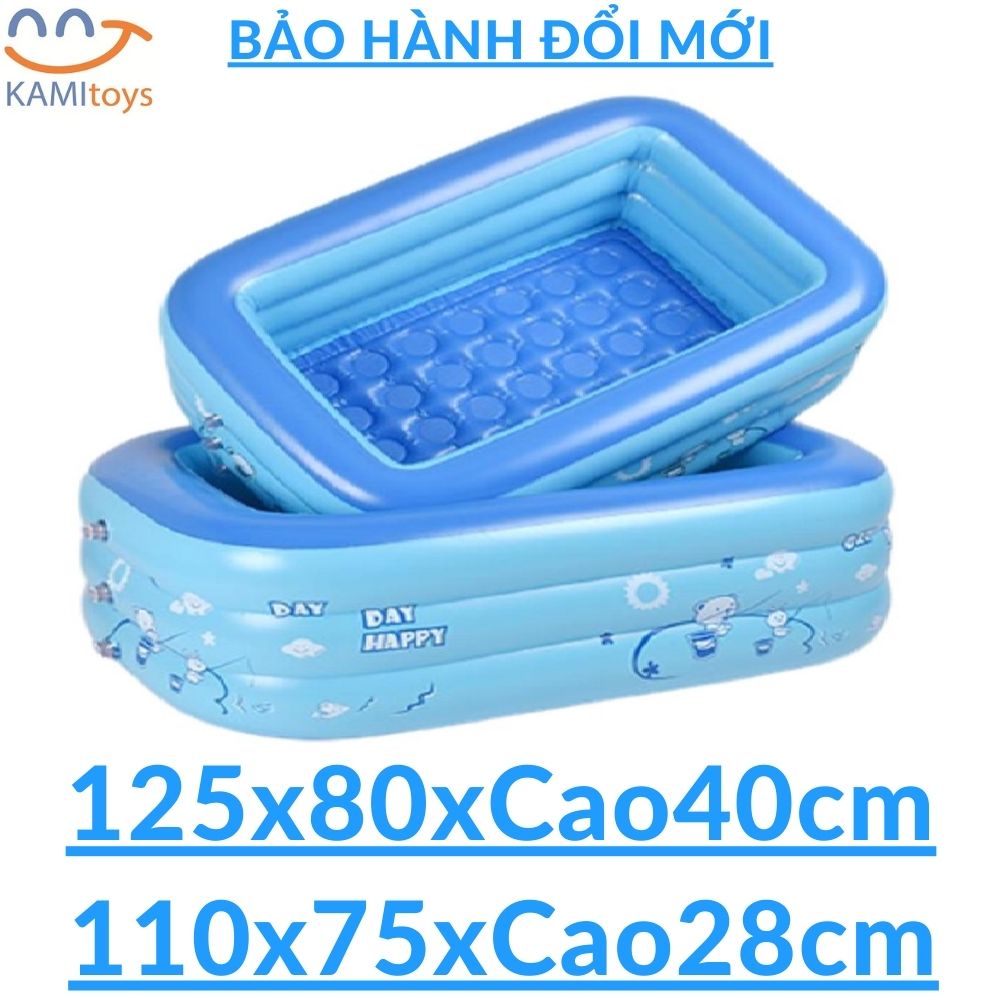 Bể bơi cho bé kiểu hồ phao bơm hơi gấp gọn ❤️Cỡ 125cm❤️ hoặc làm nhà bóng trong nhà KamiVietNam