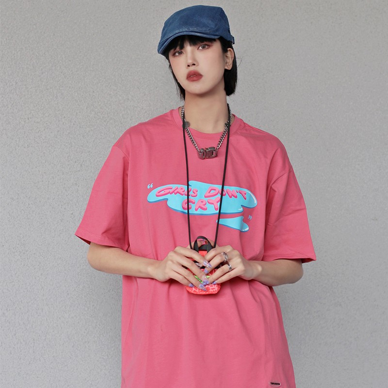 ÁO THUN GIRLS SKU05,FROM RỘNG TAY LỠ ,CHẤT LIÊU DÀY DẶN KHÔNG XÙ LÔNG | BigBuy360 - bigbuy360.vn