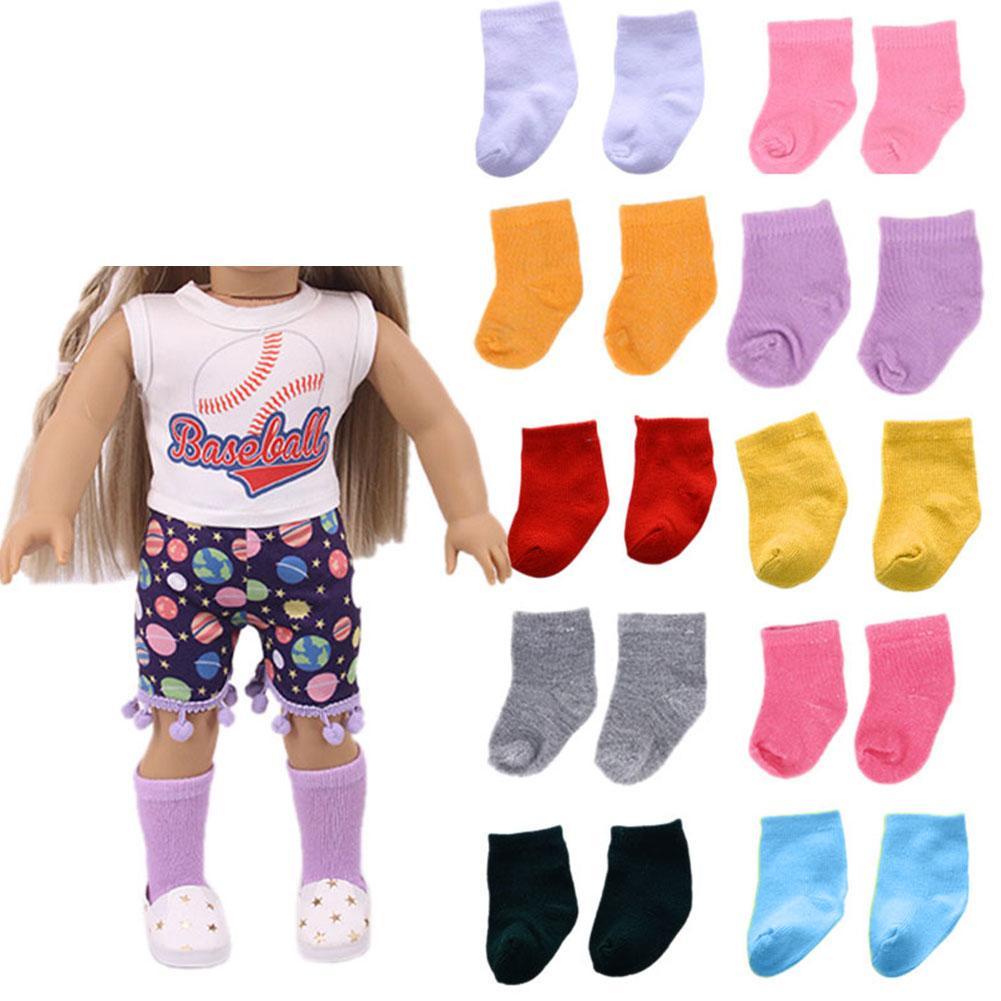 1 Đôi Tất Thể Thao Handmade Cho Búp Bê American Girl W4N5 18 Inch