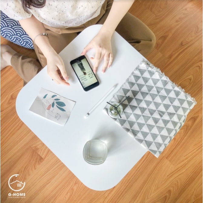 Bàn trà sofa/cafe ngồi bệt hiện đại hình vuông GP75