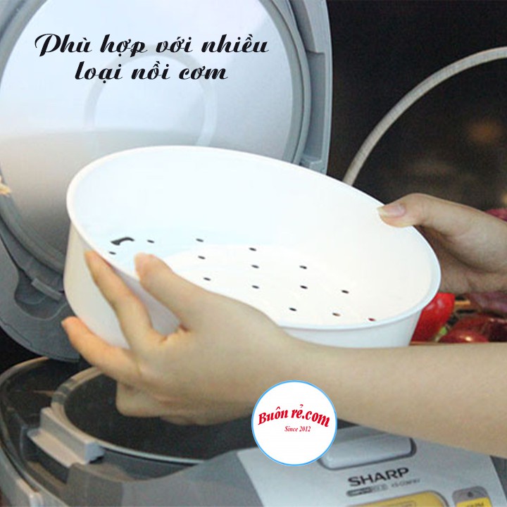 Khay hấp đồ ăn tròn nhựa Việt Nhật hình tròn (MS 2331/5615) - Xửng hấp bánh bao, xôi, caramen tiện lợi 01231