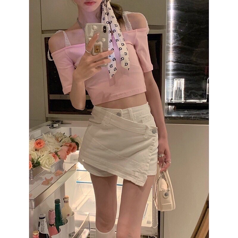 Chân Váy Quần Kaki Đắp Chéo Tà C012 | BigBuy360 - bigbuy360.vn