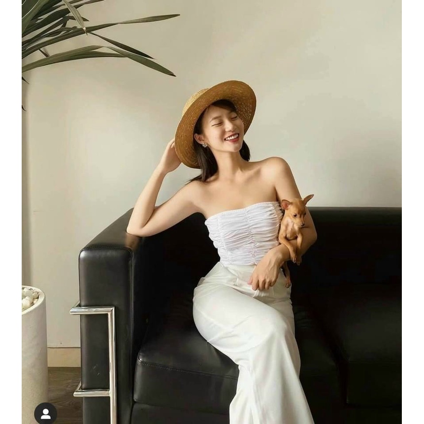 Áo ống nhúm có mút chất thun lụa đẹp u