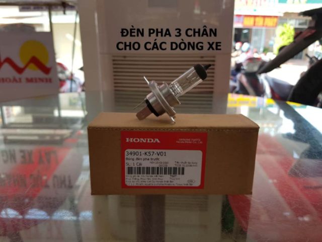 Bóng đèn pha 3 chân dài xe máy DREAM, WAVE, FUTURE ....honda
