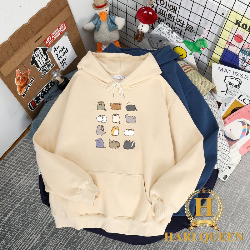 Áo hoodie nhiều mèo HDA1020