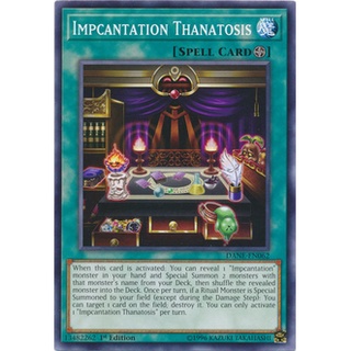 Thẻ bài yugioh - impcantation thanatosis - dane-en062 - common 1st edition
