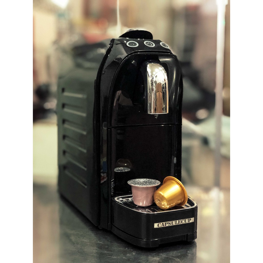 [Tặng viên cafe dùng thử] Máy pha cà phê viên nén mini - Coffee Capsule Machine (Đen)