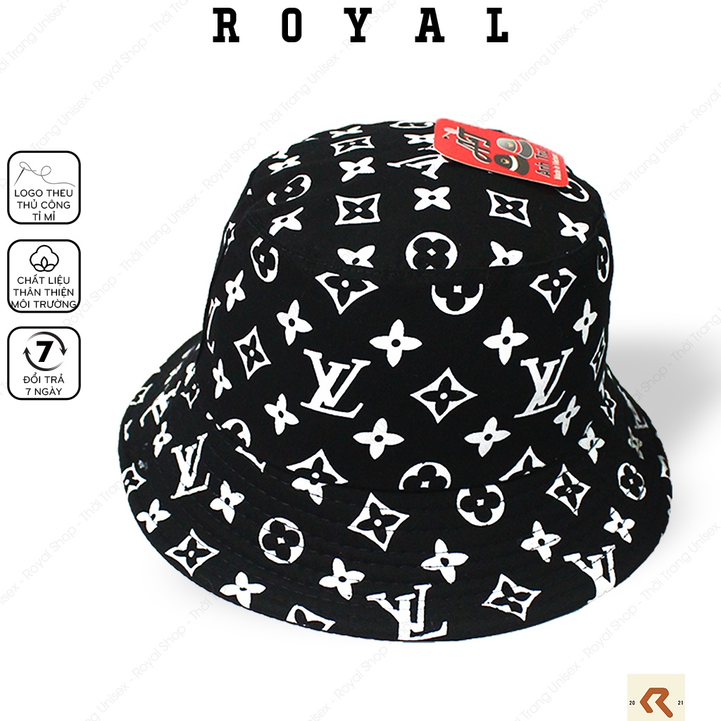 Mũ Bucket Nón Bucket Tai Bèo Nam Nữ Graffiti lv Vải Kaki louis vuitton Unisex - Royal Caps