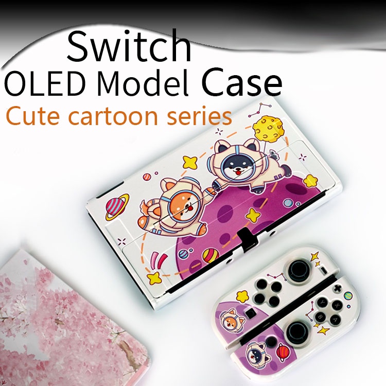 Vỏ Bảo Vệ Chống Trầy Xước Họa Tiết Hoạt Hình Dễ Thương Cho Tay Cầm Chơi Game Nintendo Switch Oled