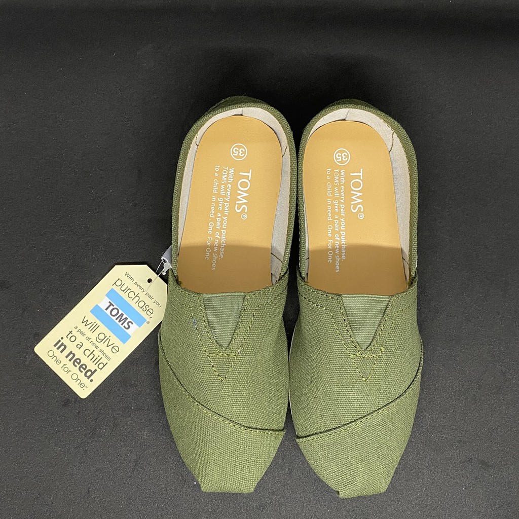 ⚡️[FREE SHIP]⚡️GIÀY TOMS XANH RÊU (đế cao su đúc) | WebRaoVat - webraovat.net.vn