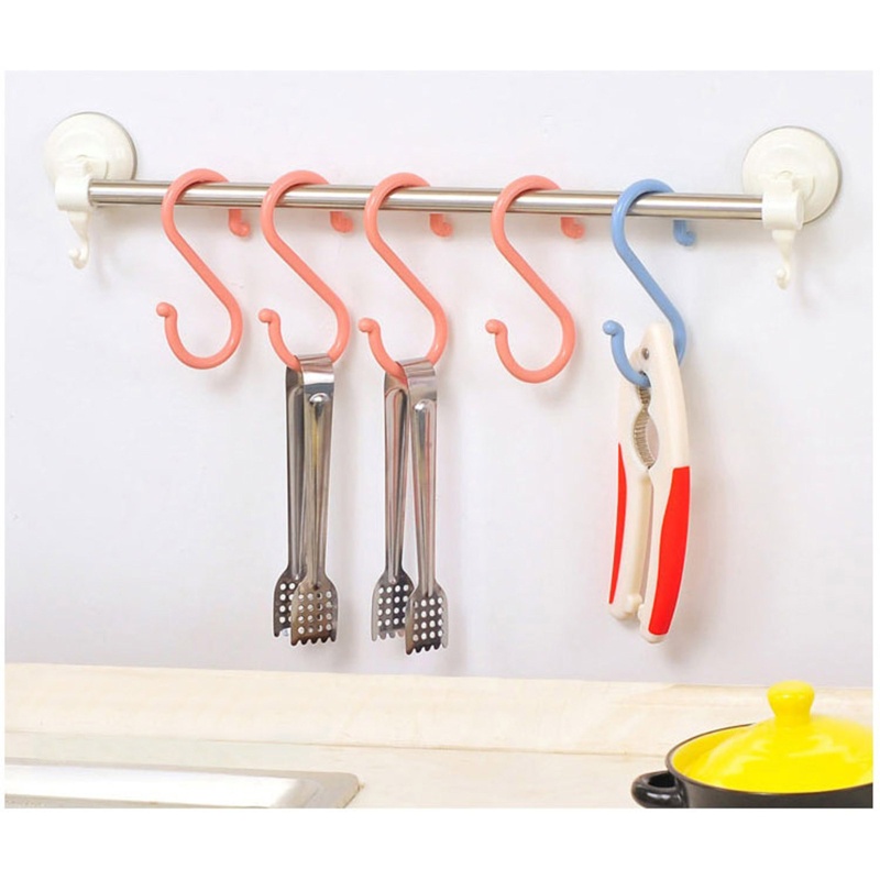 Set 8 Móc Treo Đồ Hình Chữ S Bằng Nhựa Đa Năng Sắp Xếp Gọn Gàng Cho Nhà Bếp Phòng Ngủ
