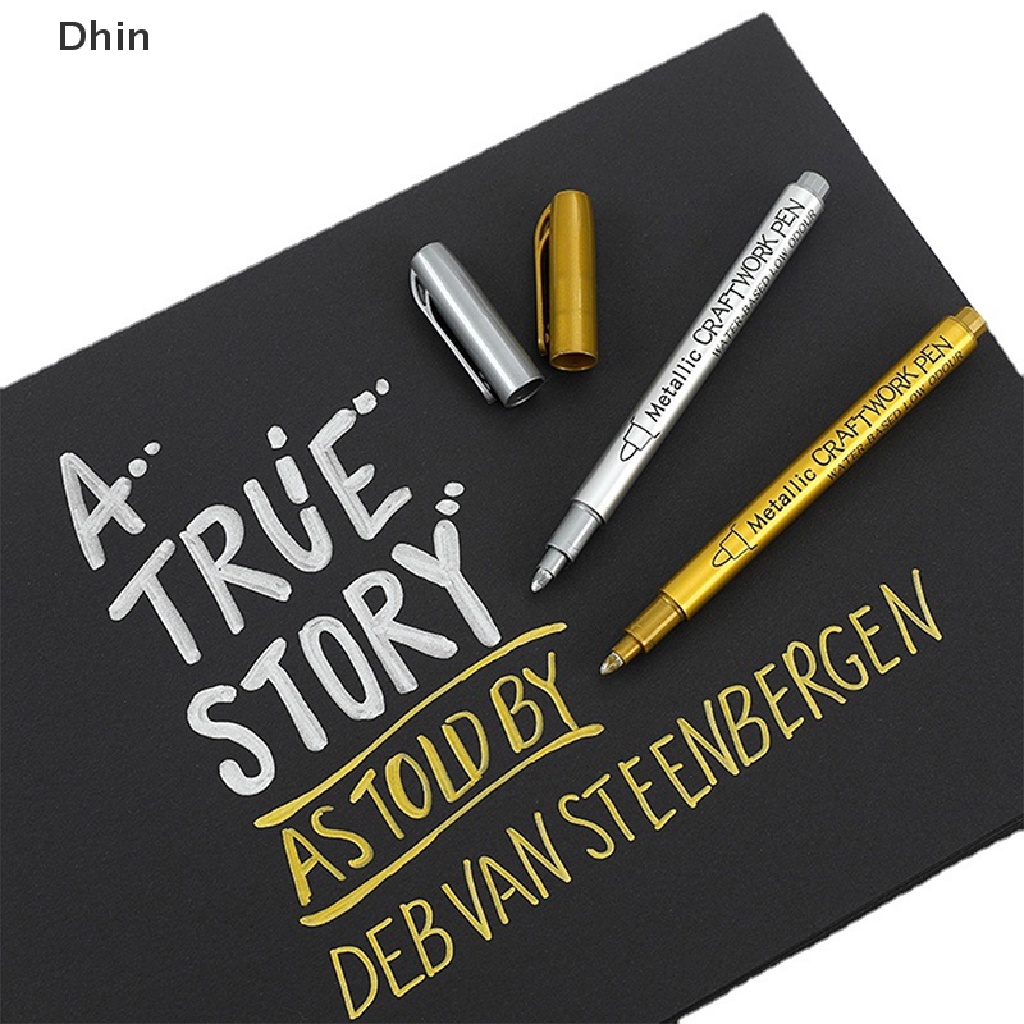 Bút Lông Vẽ Đánh Dấu Vĩnh Viễn Chống Thấm Nước Màu Vàng / Bạc Dành Cho Vẽ Tranh DIY