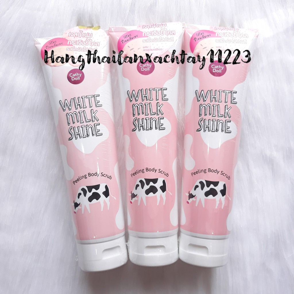 TẨY TẾ BÀO CHẾT TOÀN THÂN SỮA BÒ CATHY DOLL WHITE MILK SHINE PEELING BODY SCRUB - 320ML