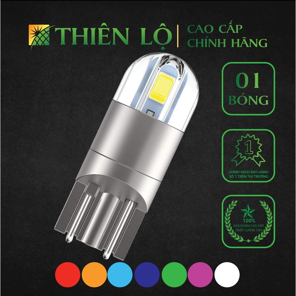 [CHIP THẾ HỆ MỚI] 01 Bóng đèn led xi nhan demi T10 Chip 3030 2 SMD siêu sáng của Thiên Lộ dành cho xe máy ô tô