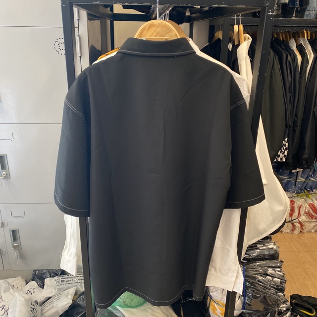 Áo sơ mi trơn tay ngắn cổ vest unisex form rộng vải lụa mềm mịn | HD2000 | BigBuy360 - bigbuy360.vn