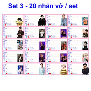 Nhãn vở ca sĩ Phương Tuấn - Jack- J97 ( 1 set 20 cái nhãn vở giá 15k)
