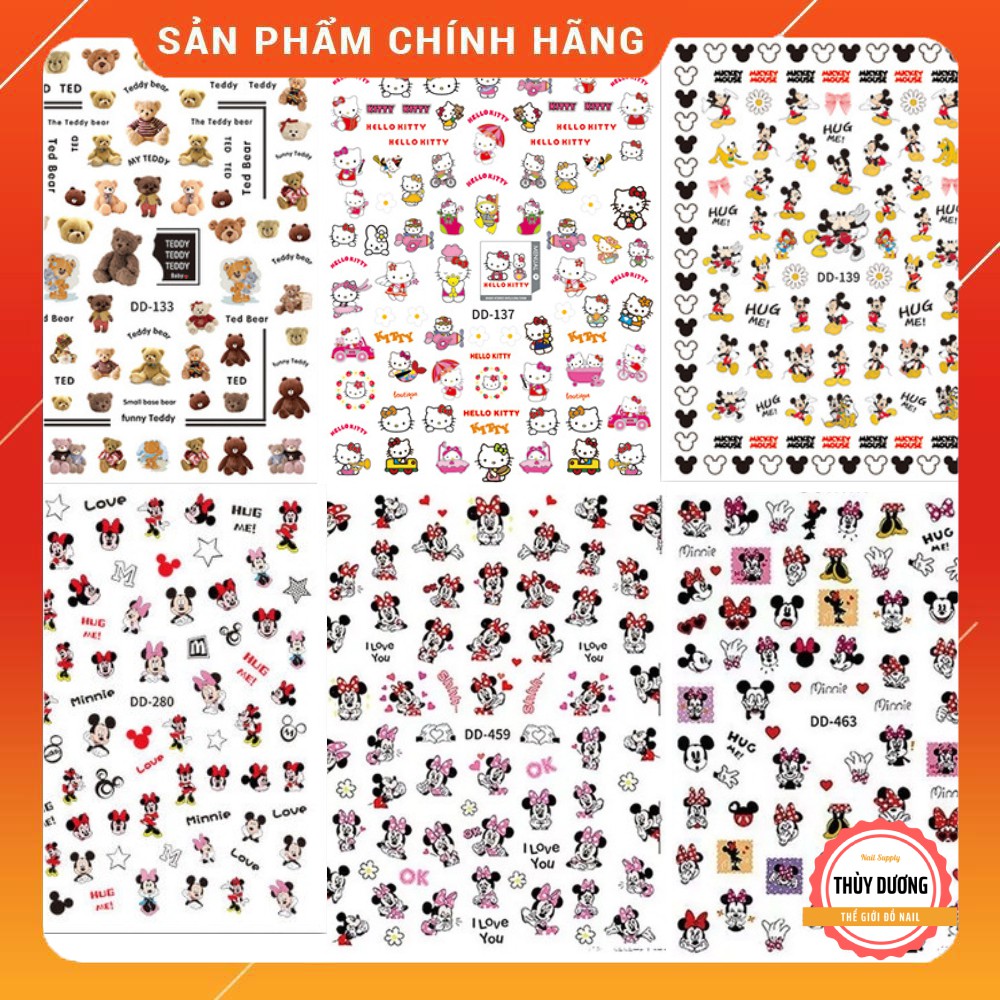 Sticker dán móng hoạt hình 5