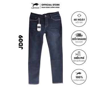 Quần Jean dài nam Leman JD09 - Form Slim màu xanh đậm - đổi trả vui vẻ 60 ngày