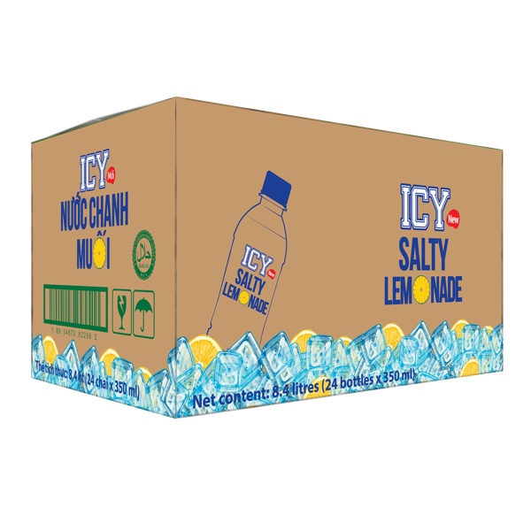 Thùng 24 chai nước Vinamilk ICY Chanh muối 350ml