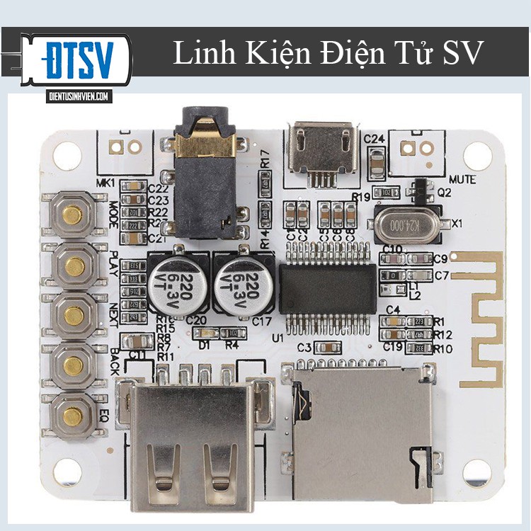 MẠCH GIẢI MÃ ÂM THANH MP3 CÓ BLUETOOTH 4.1- Module Chế Loa