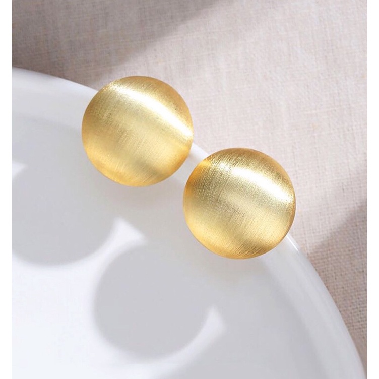 Bông tai tròn / khuyên tai tròn hót girl sang chảnh.2 màu vàng trắng