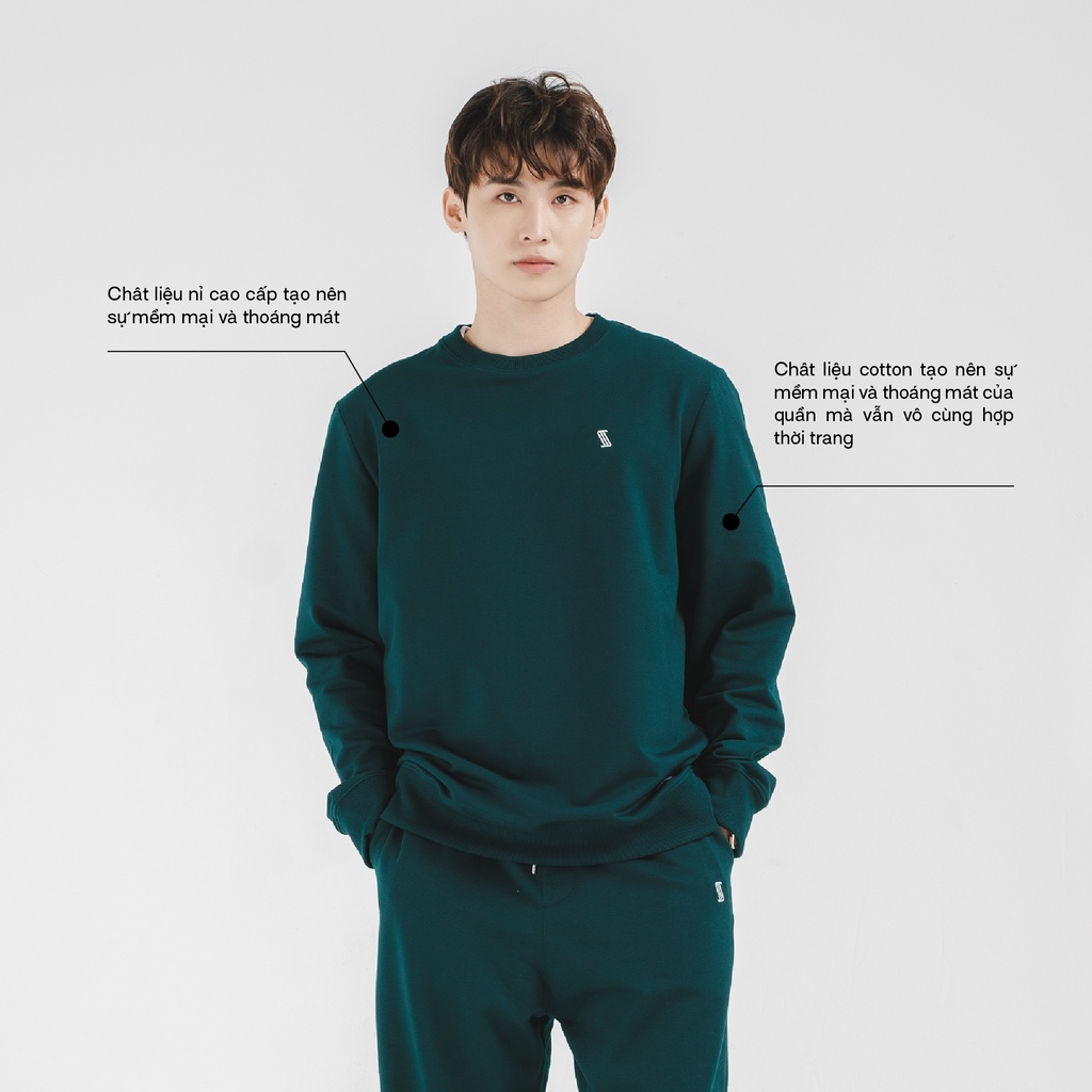 Áo nỉ tay dài thêu logo SSSTUTTER phong cách hàn quốc SSS Sweatshirt | BigBuy360 - bigbuy360.vn