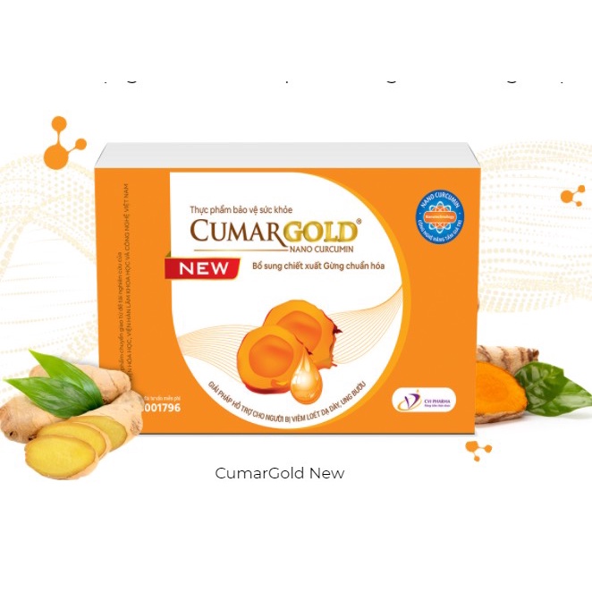 ! ! [Mẫu mới] CUMARGOLD New - Nano curcumin - Nano nghệ - Đau dạ dày [Cumagold, curmagold]